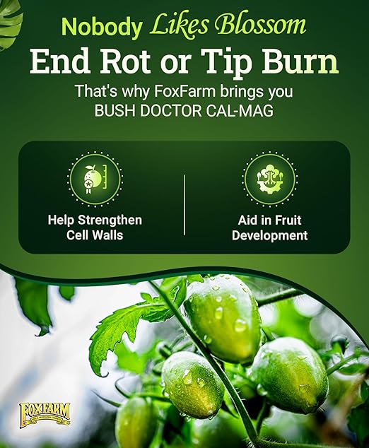 FoxFarm Bush Doctor Cal Mag for Plants -OMRI Listed for Organic Gardening - 1-0-0, 3% Calcium, 0.9% Magnesium - 1-Pint