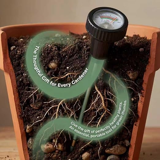 Soil Moisture Meter, Quickly detect Soil Acidity and Alkalinity Without the Need for Batteries, Portable Soil ph Meter, Le for Gardens, Lawns, Larms, and Indoor Potted Plants,295 mm Long