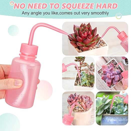 Valchoose 150ML Pink Wash bottles squeeze 5.1oz Mini Professional, Water Bottle for Lash Extensions, Easy to Carry Lash water bottle squeezer (1Pack) Ease of Use