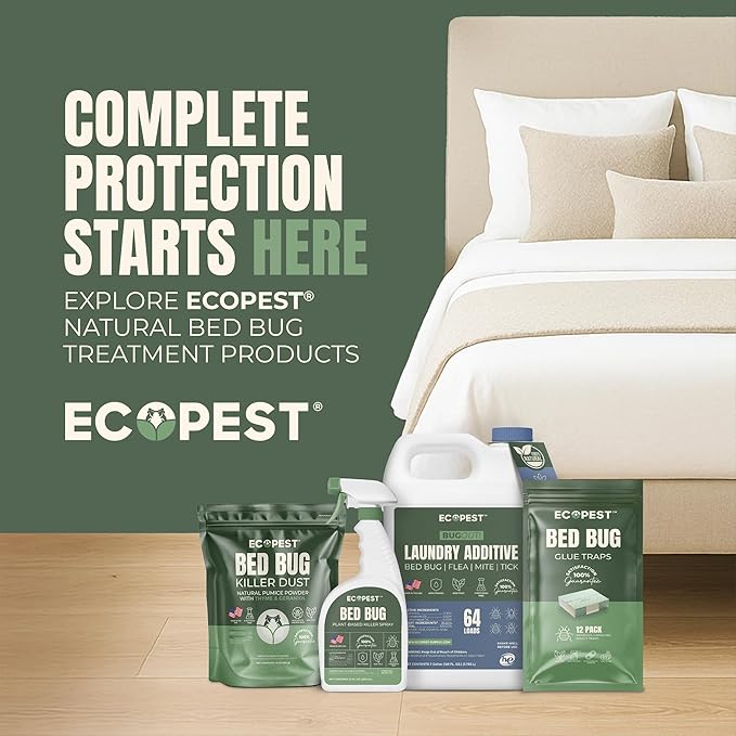 Bed Bug Glue Traps – 12 Pack | Sticky Pest Control Trap and Bed Bug Killer | Adhesive Crawling Insect Interceptors, Trap, Monitor, and Detector for Treatment of Bed Bugs and Other Indoor Pests