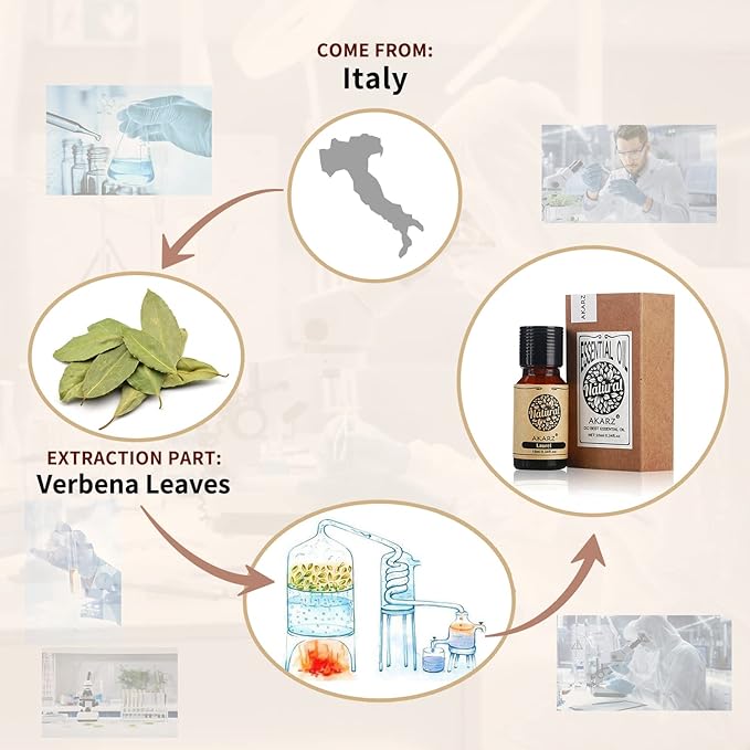 AKARZ Laurel Essential Oil Natural Organic Pure Premium Therapeutic Laurel Oil for Skin Body Hair Care,Diffuser, Candle,Soap,Making, DIY,Massage Aroma 0.34 Fl Oz (10ml)