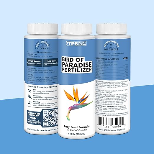 Bird of Paradise Fertilizer – Liquid Plant Food for Bigger Tropical Leaves, Stronger Roots & Healthy Upright Growth, 8 oz