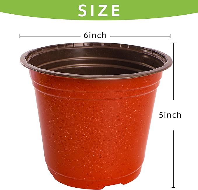 LWWTBS Plant Nursery Pot/Pots 100 Pcs 6" Plastic Small Plants Pots Flower Pots Seed Starting Pots for Plants Indoor Outdoor Seeding pots (with 100 Plant Labels)