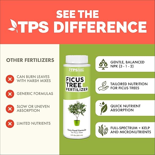 Ficus Tree Fertilizer – Liquid Plant Food for Lush Foliage, Stronger Roots & Healthy New Growth, 8 oz