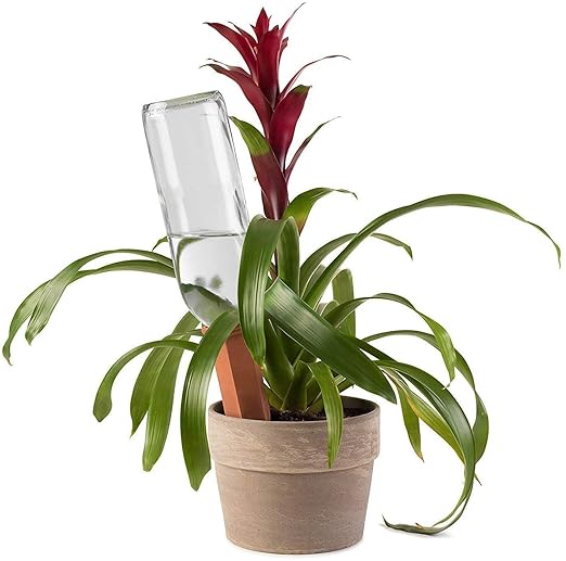 Modern Innovations Ceramic Terracotta Self Watering Spikes (4 Pack) Vacation Automatic Plant Waterer Devices, Indoor/Outdoor Planter Insert, Terra-Cotta Stakes for Potted Plants, Auto-Water System
