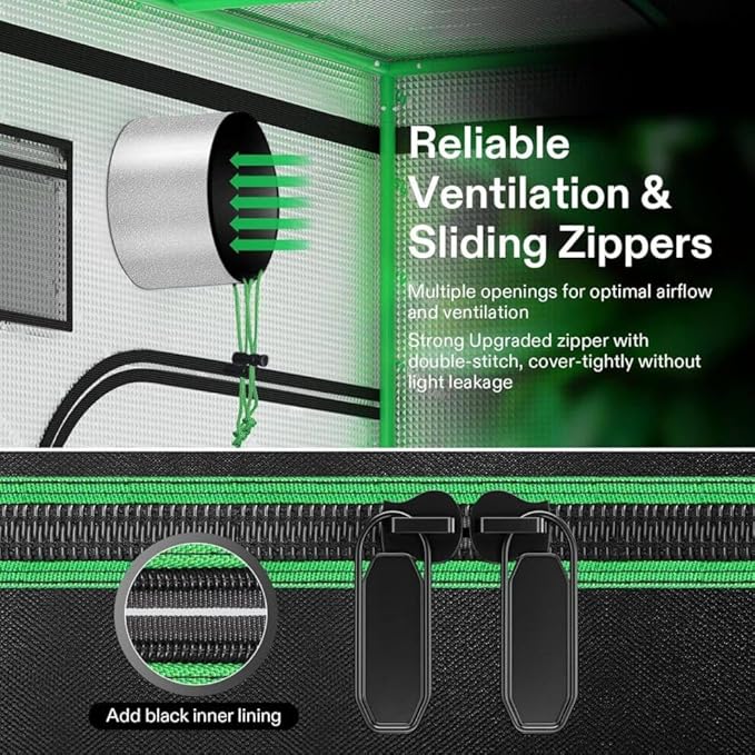 STRNG Medium Grow Tent – Durable, Lightproof Indoor Growing Environment with Reflective Mylar, Heavy-Duty Zippers, and Easy Setup for Hydroponics or Soil Gardening