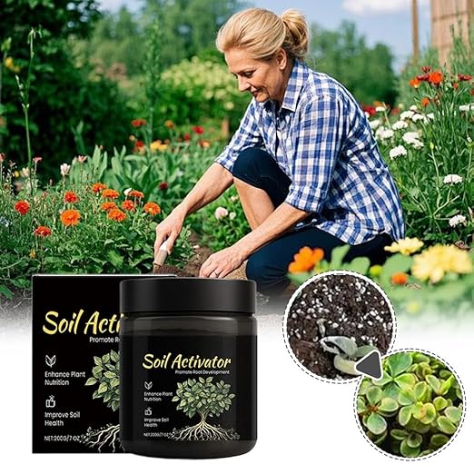 Water Soluble Soil Activator for Plants, Soil Conditioner to Loosen Compacted Dirt & Promote Root Growth, for Lawns, Gardens, Potted Plants, Vegetables & Flowers