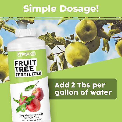 Fruit Tree Fertilizer – Liquid Plant Food for All Fruit Trees, Supports Heavy Blossoms, Bigger Harvests & Healthy Growth, 32 oz
