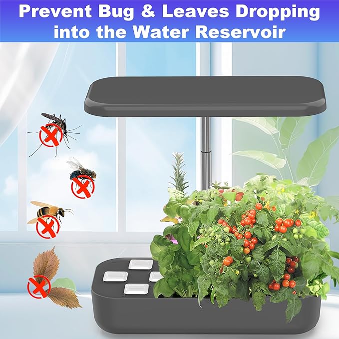 Plant Spacer Kit Compatible with Idoo, LYKO, QYO for Square Seed Pods, Grow Plant Deck Openings for Indoor Hydroponic Growing System, Square Spacer Cover Lid Accessories, Square (White, 12Pack)