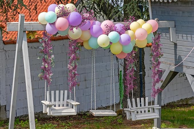 RECUTMS Faux Vines Garland Artificial Hanging Plant Greenery Fake Ferns Leaves Ivy Garland 2Pcs 5.6Ft for Spring Home Indoor Outdoor Wedding Farmhouse Party Garden Valentines Day Decor(Fuchsia)