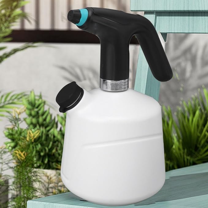 Electric Plant Spray Bottle, Rechargeable Battery, 6 Hours Lasting, Electric Quantity Display, Wide Spray Range, Water Injection Port, Suitable for Plants, Cars, Household (Black)