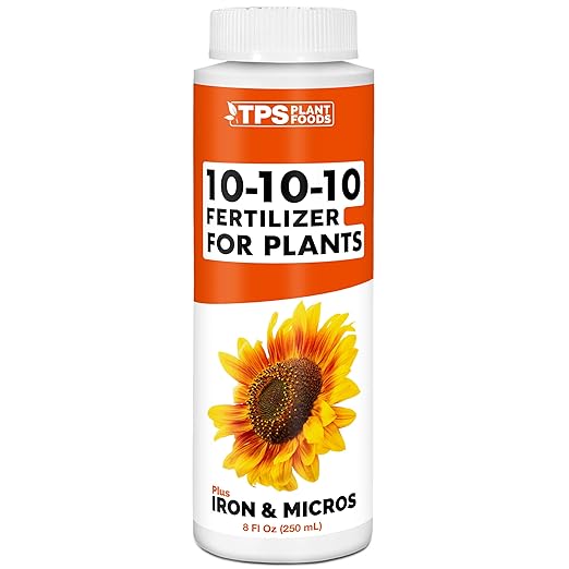 10-10-10 Fertilizer for Plants – Liquid Plant Food for Balanced Nutrition, Strong Roots & Healthy Growth, 8 oz