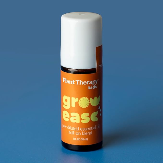Plant Therapy Kids Grow Ease Essential Oil Roll-On 30 mL (1 oz), Growing Pains Relief for Kids, Muscle Aches & Leg Cramps, KidSafe, Pre-Diluted Essential Oil Blend