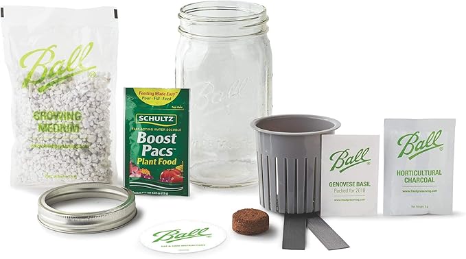 Ball 1440016021 Self-Watering Herb Growing Kit, Clear