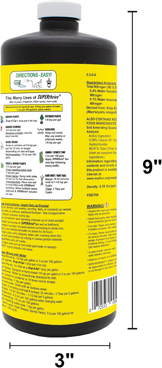 SUPERthrive Plant Vitamin Solution, 1 Quart