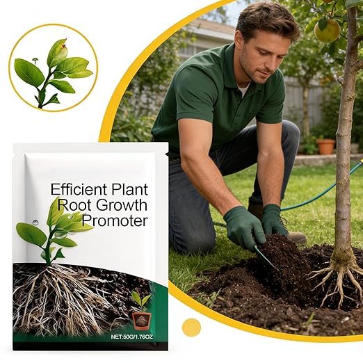 Rooting Powder, Concentrated Plant Propagation Booster, Root Growth Powder for Cloning and Seedlings, Promotes Healthy Root Development for Trees, Houseplants, Flowers, Potting Mix, Compost, Lawns, Ga