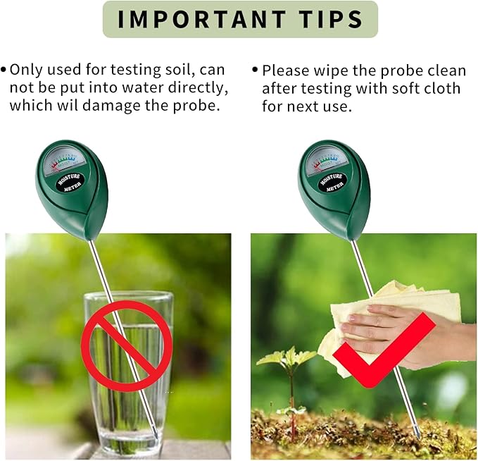 Soil Moisture Meter, Plant Water Meter Soil Meter Moisture Sensor Hygrometer for Indoor Outdoor Plant Care,No Battery Needed(Green)