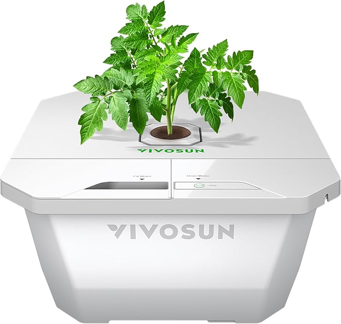 VIVOSUN VGrow DWC Hydroponics System Kit, Only for VGrow Smart Grow Box, Not Compatible with E42A/E42A+/A22/A10，Not Used in Grow Tent, 4-Gallon with Air Stones & Rapid Rooters