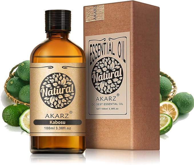 AKARZ 100ml Kabosu Essential Oil Natural Kabosu Oil Pure for Candle Making,DIY Skincare Products Massage,Home Spa Relaxation
