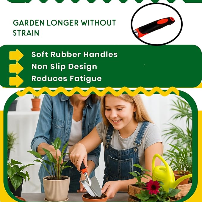 Complete Garden Tools Set, 11 Pcs Heavy Duty Gardening Tools with Organizer Tote Bag, Aluminum & Carbon Steel Garden Tool Set, Gardening Kit for Women & Men, Ideal Gardening Gifts for Plant Lovers