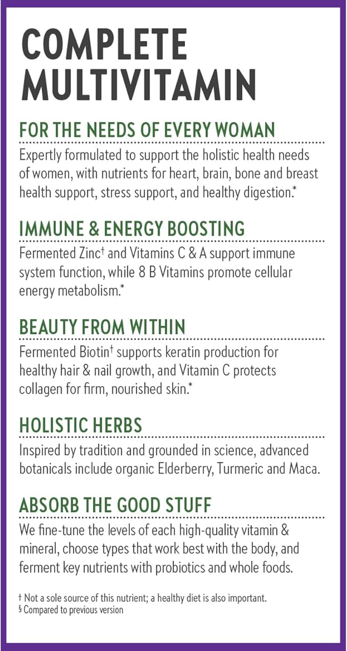 New Chapter Women’s Multivitamin, Iron, B6, B12, Biotin for Hair Growth, D3, VIT C, Zinc for Immune & Stress, Gentle on an Empty Stomach, Daily, Non-GMO, Gluten-Free, 18+, 96 Tablets, (Pack of 2)