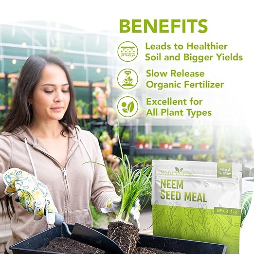 Neem Seed Meal - Organic Fertilizer for Healthy Plant Growth and Soil Health 3LB