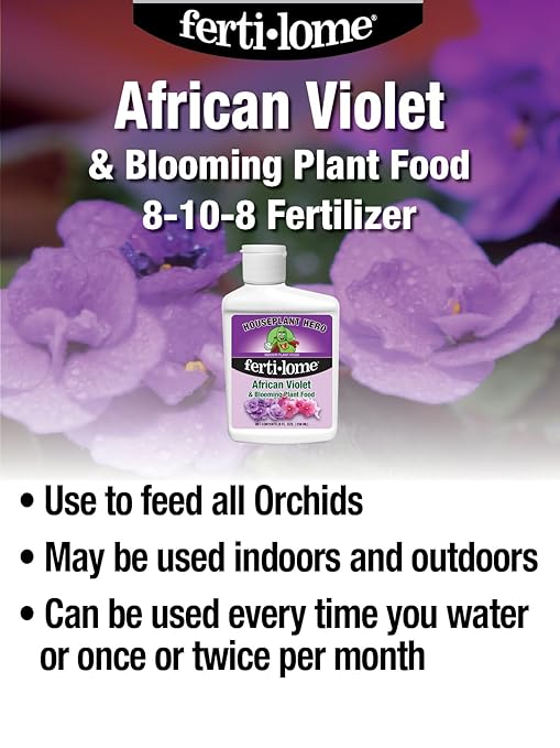 Houseplant Hero African Violet & Blooming Plant Food - 8-10-8 House Plant Fertilizer (8 Ounces)