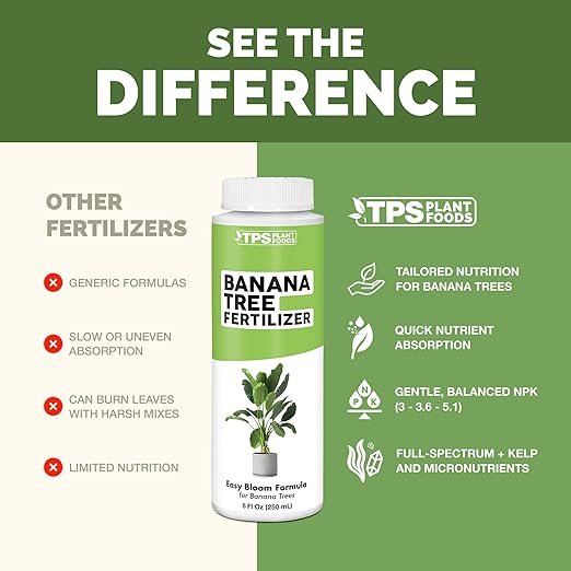 Banana Tree Fertilizer – Liquid Fertilizer for All Banana Tree Varieties, Supports Growth & Fruiting, 32 oz