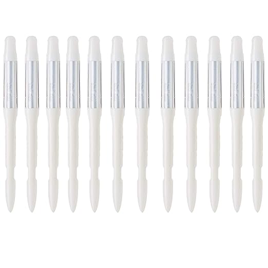 IPPINKA Sustee Aquameter, White, Small, Bundle of 12, Soil Moisture Meter for Potted Plants - Plant Water Sensor (Refillable Style)