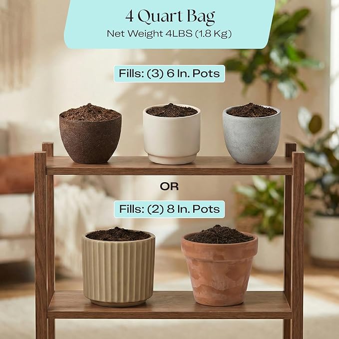 Rosy Soil Herb Mix - Organic Potting Mix for Herbs - Enriched with Biochar, Worm Castings for Root Development, Nutrient Uptake, and Strong Flavor - Fast Draining, Peat Free, Less Prone to Gnats - 4qt