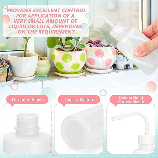 Valchoose 150ML Premium Eyelash Water Bottle for Extensions, 5.1oz White Tattoo Water Bottles No Need to Squeeze Hard, Easy to Carry Eyelash Bottle Rinse for Eyelashes, Cleaning(1 pack)