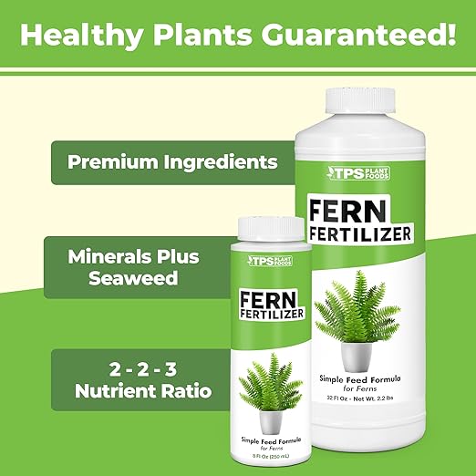 Fern Fertilizer – Liquid Plant Food for Fuller Fronds, Deep Green Color & Lush Growth, 1 Gallon