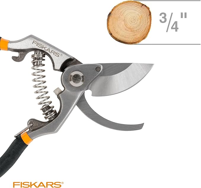 Fiskars Deluxe Forged Bypass Pruner, Durable and Sharp Steel Blade