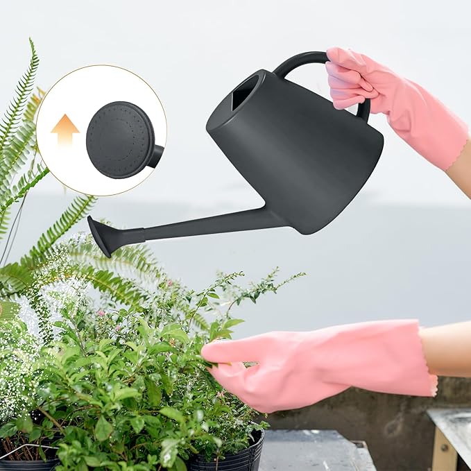 Plastic Watering Can - 1/2 Gallon - Grey