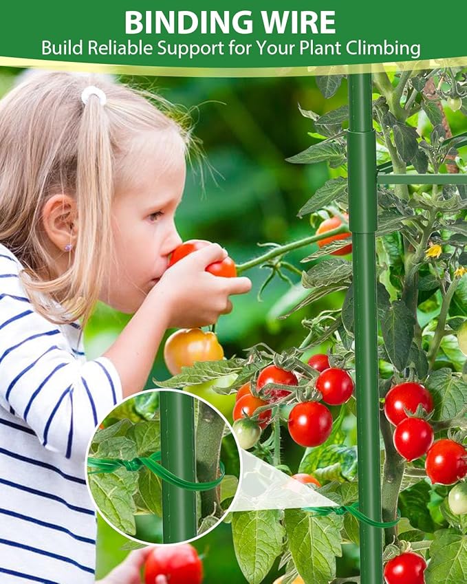 MYMULIKE 3 Pack Extra Larger Tomato Cages, 51in*17in Adjustable Tomatoes Plant Stakes Support Cages Trellis for Garden, Garden Trellis for Vegetable Flowers Fruits Climbing Plants