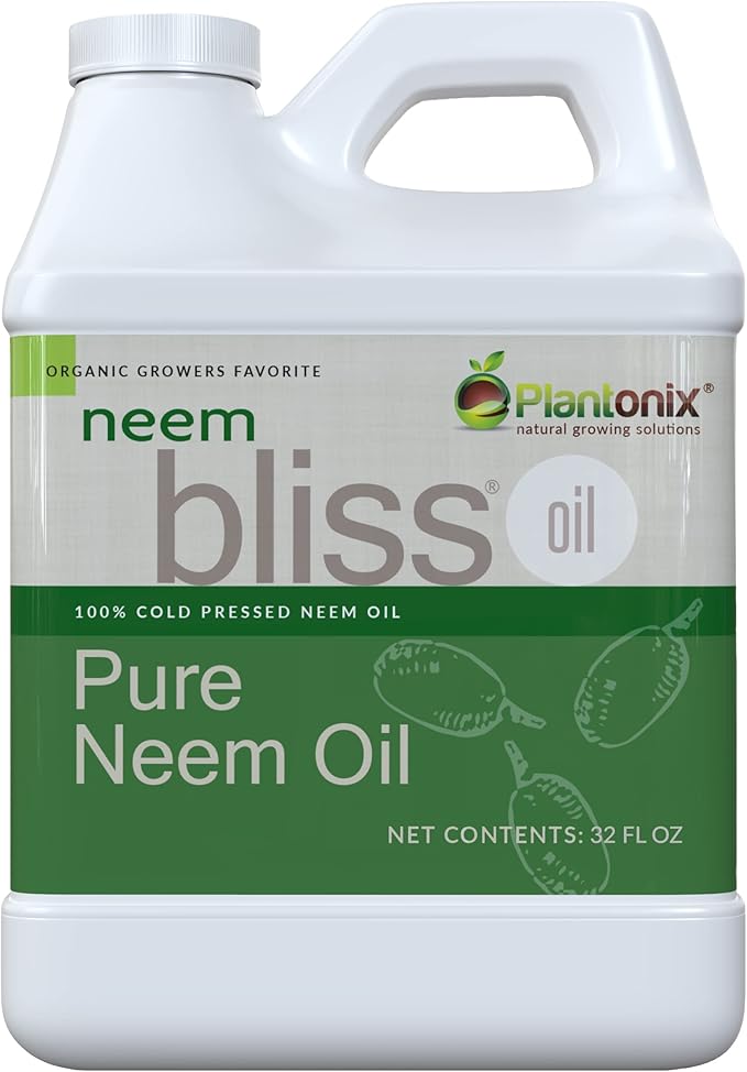 plantonix Neem Bliss (32 Fl Oz) – 100% Cold Pressed Neem Oil Concentrate - Pure, Unrefined, and Organic Neem Oil for Skin Care, Hair Care, and Scalp - Moisturizing Beauty Essentials