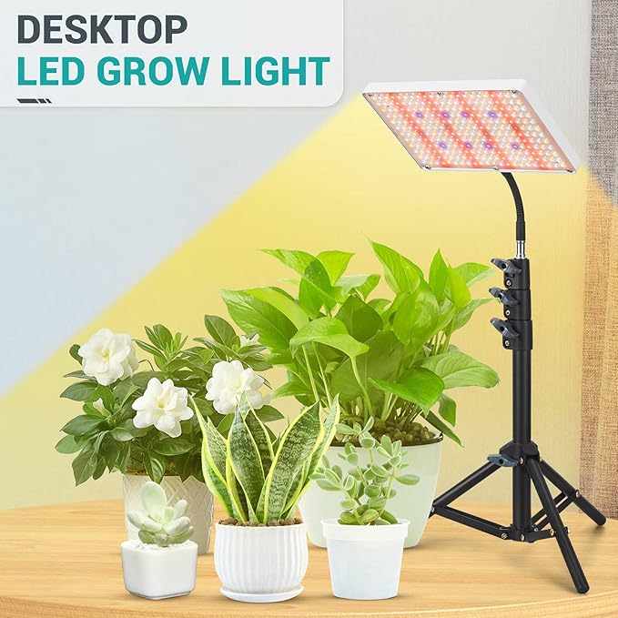 DragonLight Upgrade LED Grow Lights with Stand, Full Spectrum Dimmable Grow Light with Remote Control for Greenhouse and Indoor Plant Veg and Flower Growing [Floor Stand]