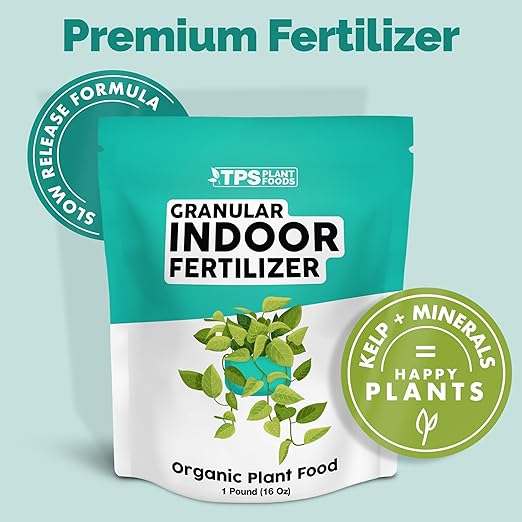 Granular Indoor Plant Food – Slow Release Fertilizer for Lush Growth & Greener Leaves, 6 oz