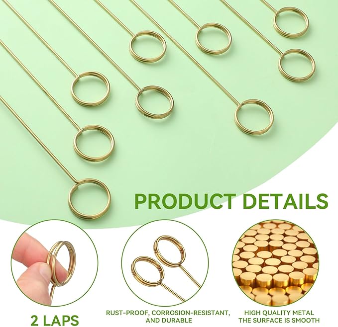 50 Pcs 12 Inch Dual-Sided Yellow Fruit Fly Traps Kit Includes 25 Sticky Cards and 25 Golden Long Wire Holders Effective Insect Gnat Trap Killer for Garden Plant Indoor Pest Control Fungus Gnats