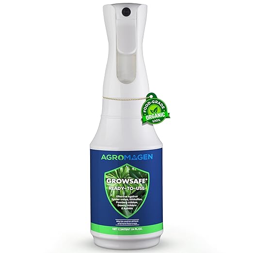 AgroMagen, GrowSafe Bio-Pesticide, Organic and Natural Miticide, Fungicide and Insecticide (Ready-to-Use 24 fl.oz)