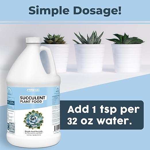 Succulent Plant Food – Liquid Fertilizer for Compact Growth, Vibrant Color & Stronger Root Development, 1 Gallon