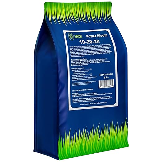 Supply Solutions | Power Bloom 10-20-20 Fertilizer | Bloom Booster Fertilizer for Flowers and Plants, High Phosphorus NPK Fertilizer for Vegetable Garden, Fruit Tree and Flower Fertilizer (5 Pounds)