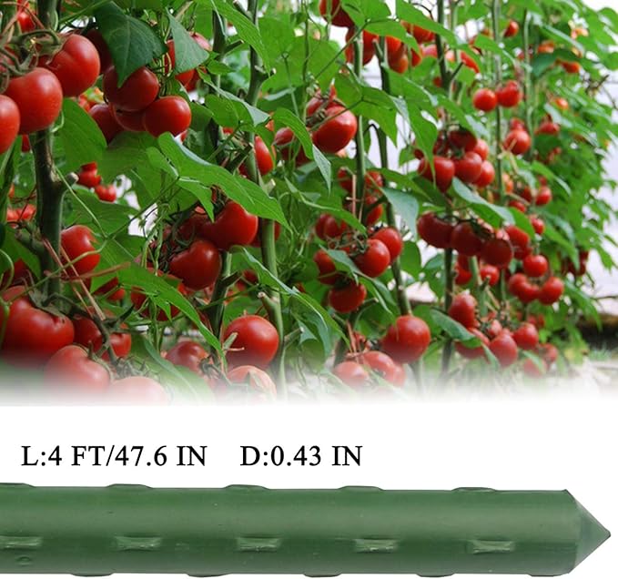 Sunnyglade 50PCS 48” Plant Stakes Garden Tomato Sticks Plant Stakes & Supports for Potted Plants