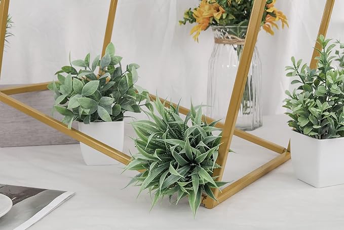 Der Rose 6 Pack Fake Plants Small Artificial Plants Faux Plants Indoor for Home Bathroom Bedroom Living Room Classroom Decor