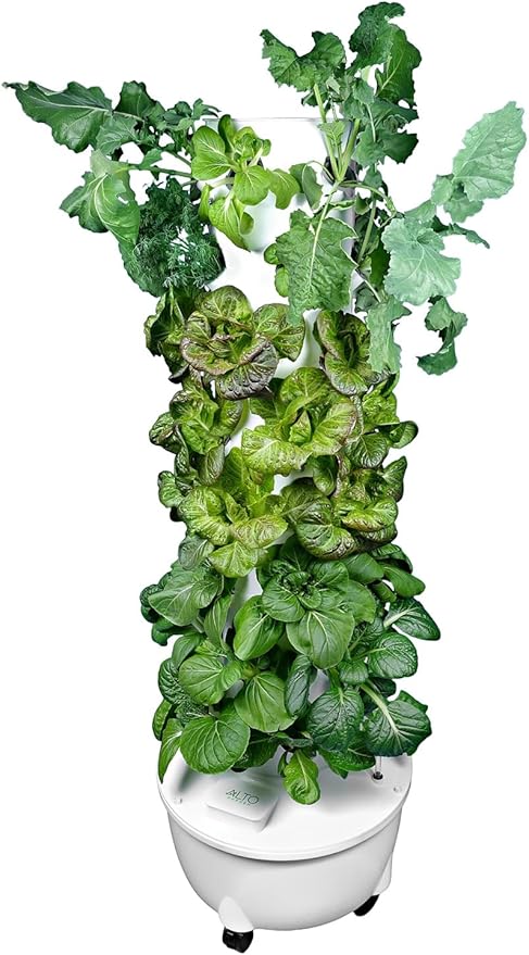 HX Aeroponic Tower | High Capacity Tower | Hydroponics Growing System Kit | Food Grade with 40 Net Pots (Without Lights)