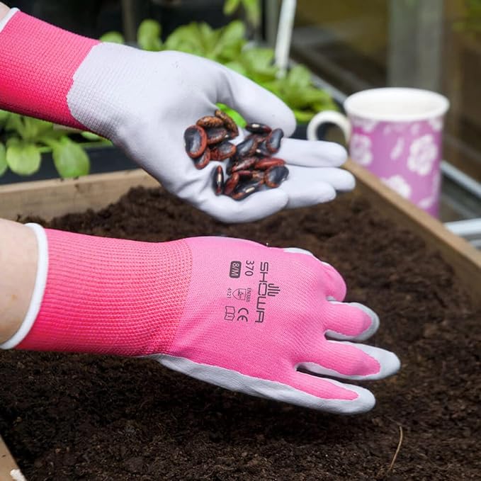 SHOWA Atlas 370B Professional Nitrile Work Gloves,for Landscaping, Gardening & Assembly, General Purpose Gloves