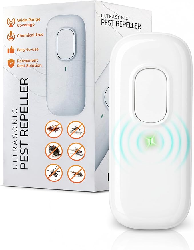 Pest Defence Ultrasonic Pest Repeller, Bye Critter Ultrasonic Pest Repeller Plug-in Mouse Repellent for Home – Repels Mice, Spiders, Rodents, Cockroaches, and Ants – Eco-Friendly, Chemical-Free