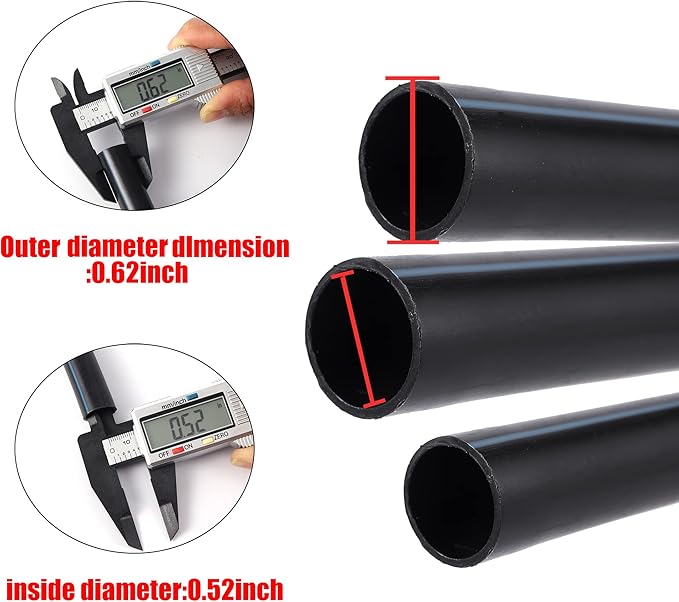 Barbed Tee Irrigation Fittings 1/2 Inch to 1/4 Inch Drip-proof Fitting for Irrigation Pipe (1/2'' ID x 0.60''-0.63'' OD) 6-Way-20 PCS
