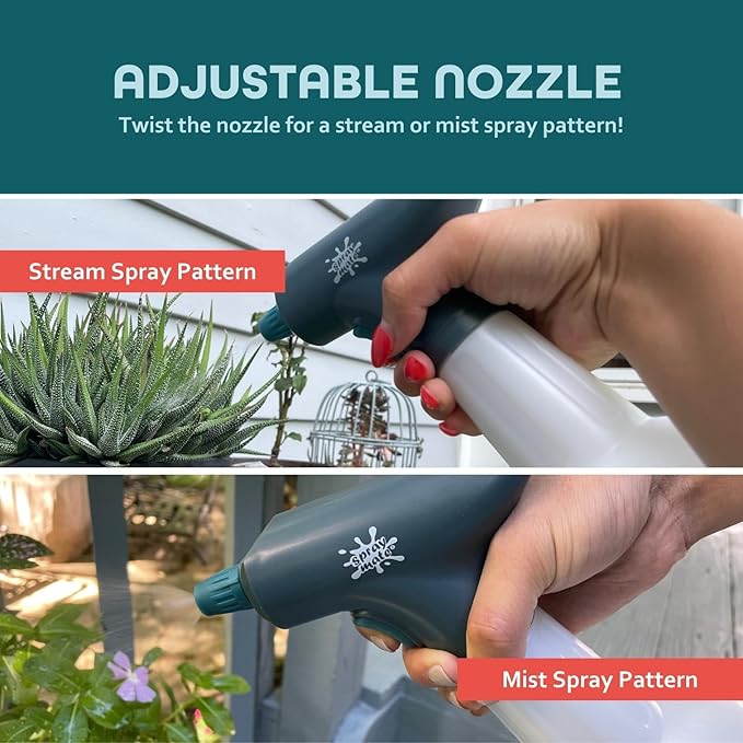 SprayMate Spritz Battery Powered Spray Bottle - Adjustable Electric Spray Bottle - 1 Liter