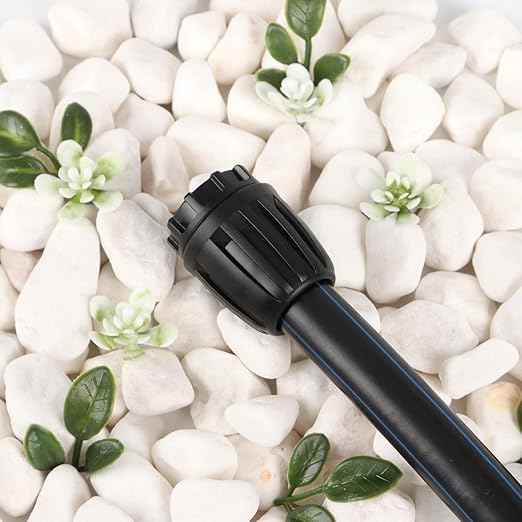 RedChili 14 Pcs 1/2 Inch Irrigation Tubing End Plug Fittings, (1/2" ID x0.6-0.65" OD) 16mm Drip Tubing Barbed Locked Nuts Connectors Anti-Drop 1/2" Plug Parts for Garden Lawn Irrigation System